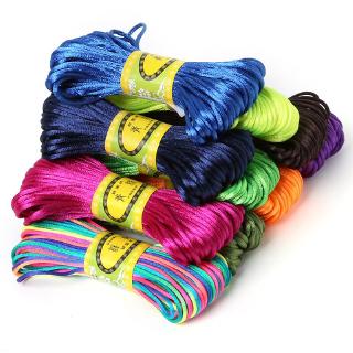 20 Colors Nylon Cord Thread Knot Macrame Rattail 2.5mm*20M Shamballa Rope