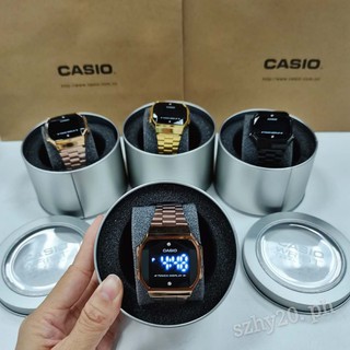 NEW! Casio Digital Watch Diamond Touch Screen LED Steel Watch with Can & Paper Bag
