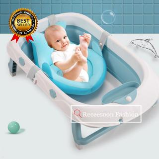 Baby Bath Tub Pad Non-Slip Bathtub Mat Newborn Safety Bath Cushion