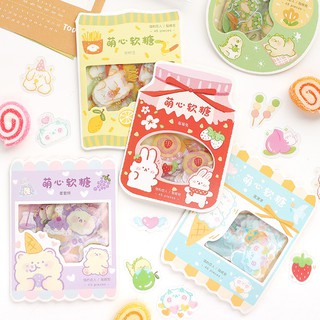 imoda 45pcs/bag Cute Cartoon Stickers PVC Waterproof Diary Journal Stationery Flakes Scrapbooking DIY Decorative Sticker