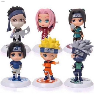New products☞❁☄Naruto Chibi Set of 6 W/stand Set A loose