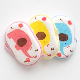 baby towel™Cute Newborn Baby Shower Bath Sponge Rub Infant Toddle Kids Bath Brushes Cotton Rubbing B (2)