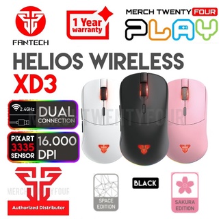 Fantech HELIOS XD3 premium wireless wired mouse pixart 3335 built in battery wired