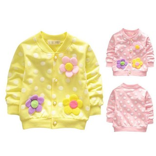 Baby Girls Cardigan Kids Cotton Long Sleeve Jacket Children (2)