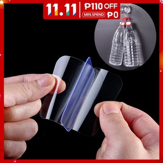 12 Pcs Double-Sided Transparent Adhesive Paste Sticker, Auxiliary Paste Strong Seamless Tile Hook Waterproof Magic Sticker Tile Tape