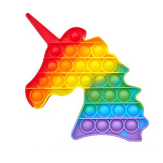 Pop It Fidget Rainbow Push Bubble Fidget Toys Popit Stress Relief Toy (5)