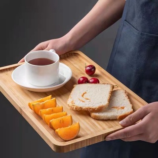 Bamboo Serving Tea Tray– Wooden Platter Serveware Tray for coffee & Snacks Bamboo Plate (1)