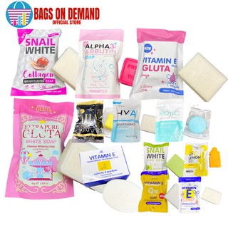 Bags on Demand Snail Gluta Collagen Soap Plus / Brightening / Green Soap / Extra Pure / Vitamin E