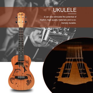 【FREE SHIPPING】Soprano Ukulele Uke Hawaii Guitar Sapele 4 Strings (1)