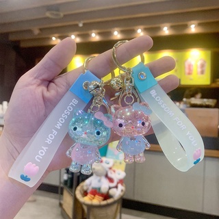 Creative kt cat cute key chain car school bag doll pendant key pendant acrylic small jewelry keychain