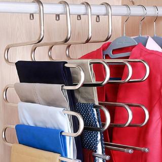 Multifunctional Trouser Rack Clothing Hanger Stainless Steel Non-Slip Multi Layer Pants Rack FHR (3)