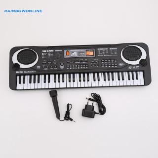❤RAIN❤Professional 61 Keys Digital Music Electronic Keyboard Musical Key Board Electric Piano with (1)