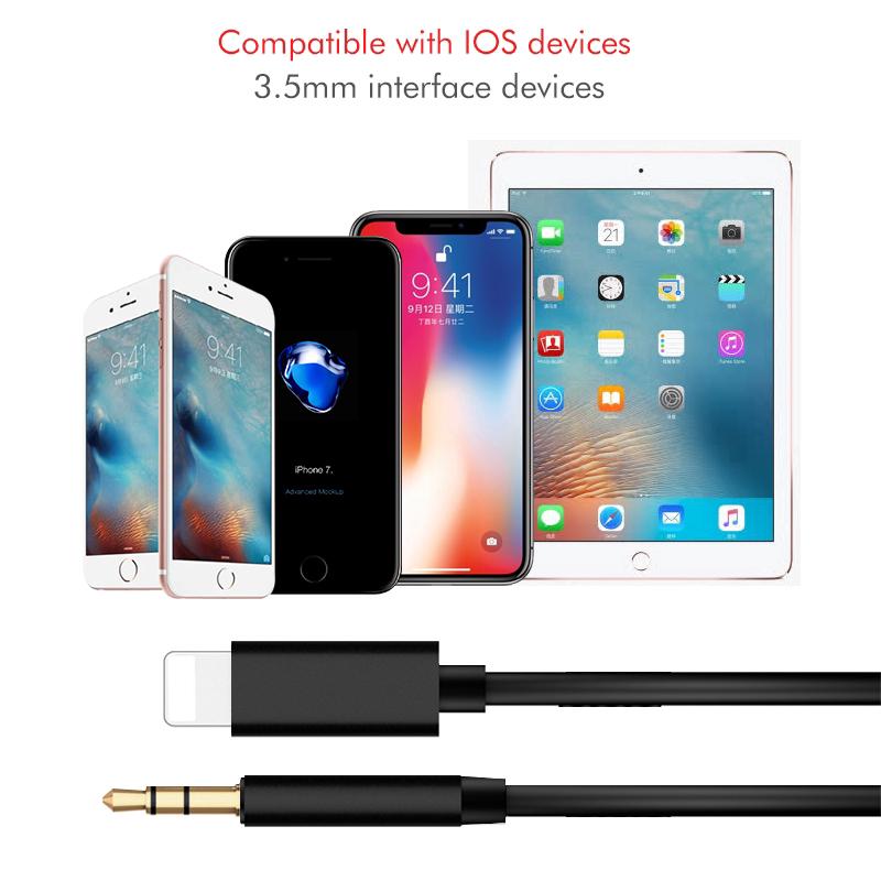 Lighting To 3.5mm Jack Aux Cable Cord For iPhone XS Max XR 7 8 6S 6Plus Earphone Car Converter (2)