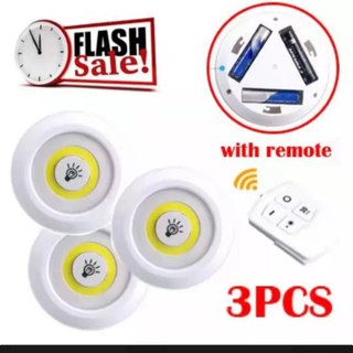 Wall Lamp Dimmable LED Under Cabinet Light COB LED Puck Lights Closets Lights with Remote Control fo