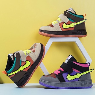 kids shoes hight-top sneakers velcro casual shoes for kids girls