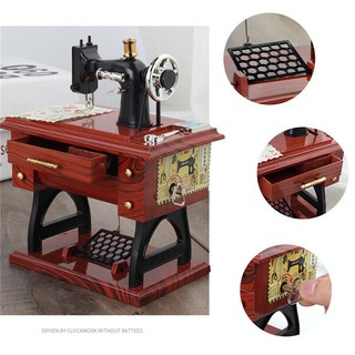 Mini Sewing Pedal Vintage Music Box (4)