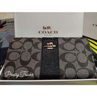COACH BIFOLD LONG WALLET WITH BOX