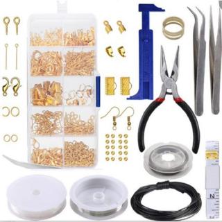 10 Grid DIY Necklace Materials Beginners Repair Tool Handmade Metal Jewelry Making Kit