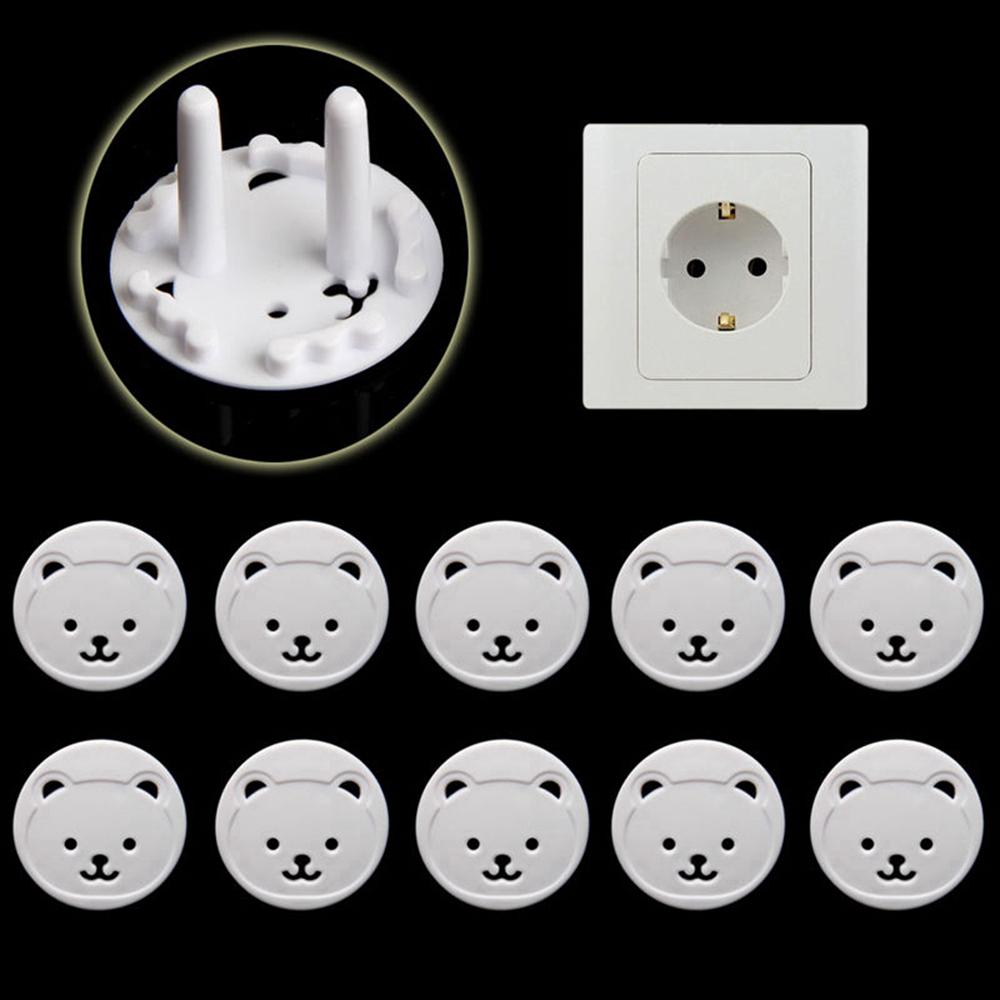 10Pcs Electrical Power Kid Socket Cover Child Protector Plug