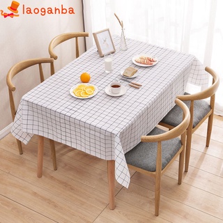 1 Pcs Plaid Table Cloth Waterproof Oil-proof Rectangle Table Cover Tablecloth Home Kitchen Decor