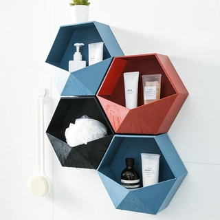 Wall-Mounted Hexagon Storage Rack (1)