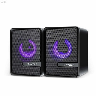 ☽☄T-WOLF S3 Luminous Vibrating Film Usb 2.0 Desktop Speaker