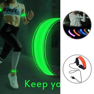 charmissdear Portable Glowing Armband Rechargeable Running LED Armband Waterproof for Party