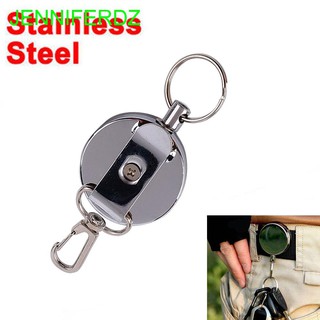 【Free shipping with ₱199】Retractable Anti-lost Badge Reel Elastic Keychain Metal Burglar Trinket