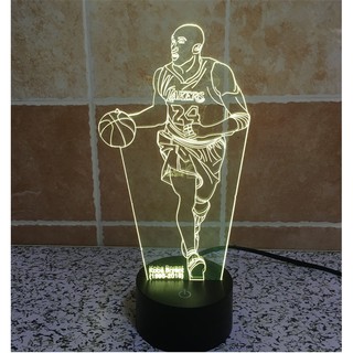 NBA Star Kobe Bryant 3D Night Light Basketball USB LED Lamp (5)
