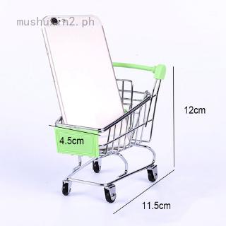 mushuxin2 Mini Shopping Cart Trolley Model Small Shopping Cart Table Shelf Children's Toys