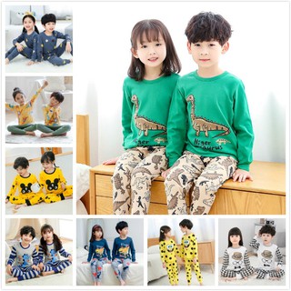 2-15Y Boys Girls Set Pajamas Set Korean Two Piece Children's Cotton Home Pajamas Multiple Colour