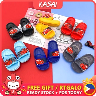 KASAI New Kids Boy Animation Car Mcqueen Cute Fashion Slippers nursery Baby boy Fashion Slip on