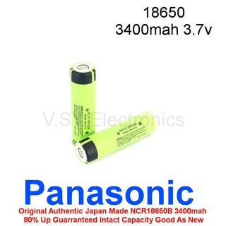 Original Refurbish Panasonic Japan NCR18650B 3400mah 80% 18650 Li-ion Rechargeable Cell Battery 1pc