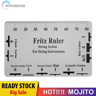 MOJITO Fritz Ruler Guitar String Action Gauge String Pitch Ruler Card Luthier Tool
