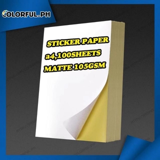 (100PCS)Printable Self-advertising Sticker Paper A4 Matte & Glossy for inkjet print