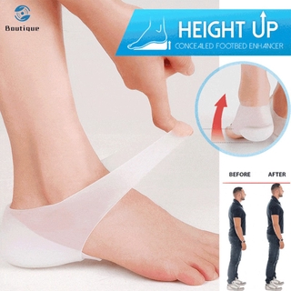 ✿♥▷ 1 Pair Concealed Footbed Enhancers Invisible Height Increase Silicone Insoles Pads