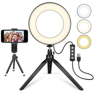 5 Inch LED Selfie Ring Light Tripod Stand Phone Holder for YouTube Video Makeup Photography Flash Mi
