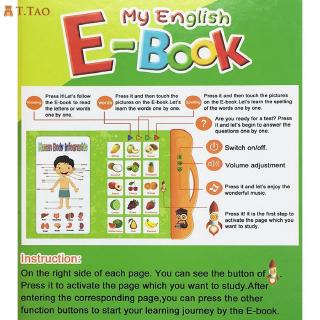 English Early Education Machine Children touch Reading book E-Book Baby 2-6 Years Old learn Knowledge for kids 【T.Tao】