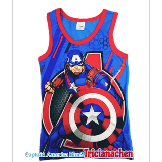Sale!Captain America Sando Character Printed Top Sleeveless Kidswear For Kids Boy #tricianachen