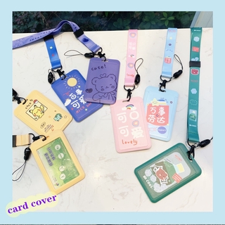 Women Men ID Credit Bank Business Card Holder Students Bus Card Case Male Visit Door Identity Badge Cards Work Card Pass Cover Cartoon Cute READY STOCK