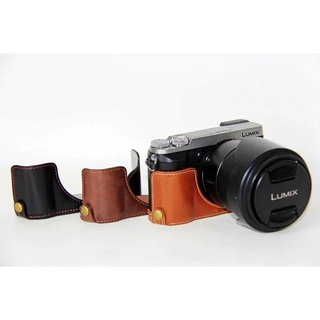 PU Leather Camera Bag Half Case Cover For Panasonic For Lumix DMC-GX80 DMC-GX85 GX80 GX85 Camera