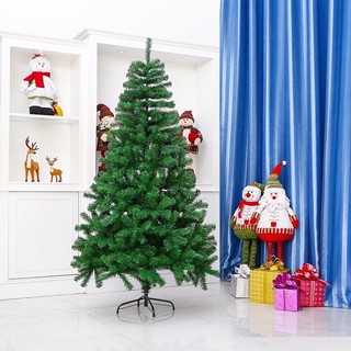 150CM (5FT) 180CM (6FT) 210CM (7FT) GREEN CHRISTMAS PINE TREE WITH METAL STAND
