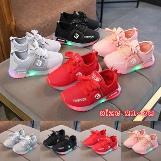 kids LED light up shoes boys girls sports shoes sneakers