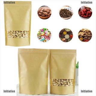 Clearance sale 50Pcs clear stand up zip bags resealable heat seal food storage packing pouch (9)