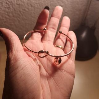 【HOT】Fashion Knot Bracelet with letters personalized initial heart bracelet[JDB] (6)