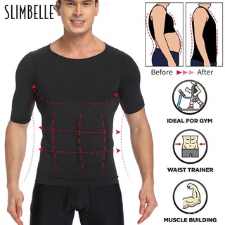 Men Body Shaper Chest Compression Shirt Hide Gynecomastia Moobs Slimming Vest ZN4F