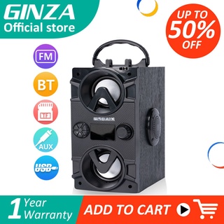 GINZA Lasting Power bluetooth speaker Karaoke Portable Wireless With Mic USB-TF CARD-AUX-BT