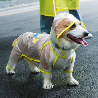 Corgi Raincoat Belly Protection Dog Rainy Day Clothes Four-Legged Waterproof Pet Small And Medium Dogs All-Inclusive Apron Poncho Dog raincoat