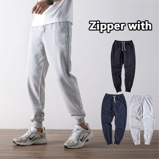 High Quality Jogger Pants for Men with Zipper Sports Unisex Palie Makapal Tela Quality M-3XLCOD