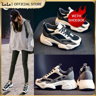 【LaLa】Korean footwear Famous stylish Fashionable panda rubber shoes sneakers for women
